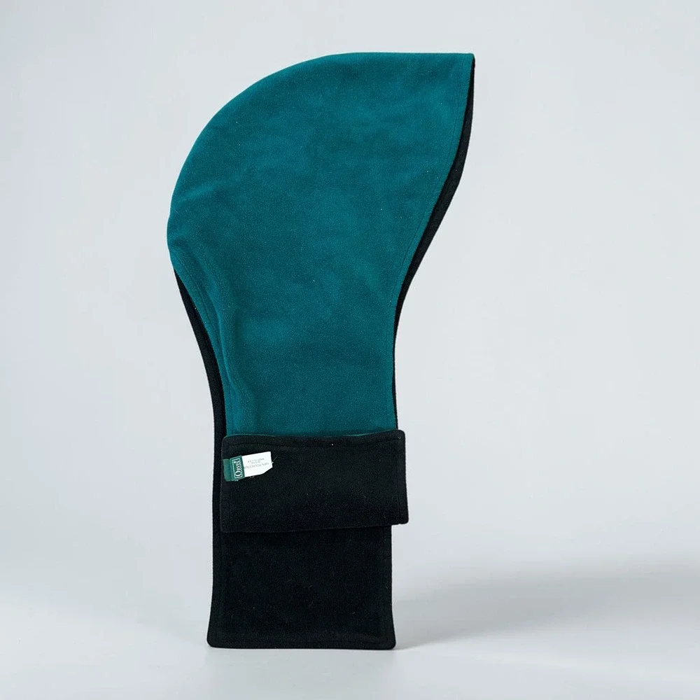 Orvis Fleece Hooded Scarf Teal Black Reversible‎ Balaclava Made in USA Vintage
